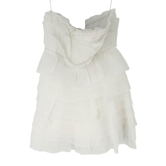 NWT BHLDN Huntington Ruffle Strapless Bridal Mini Dress - Picture 3 of 9